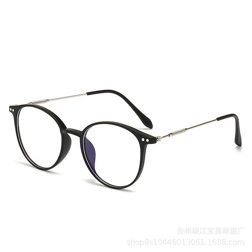 批发新款光学眼镜 欧美时尚优雅复古文艺椭圆眼镜框架 防蓝光眼镜