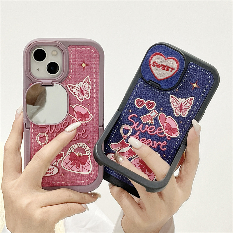 Denim pattern sweetheart iPhone14 is sui...