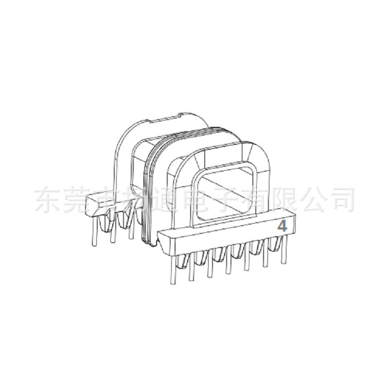 EPD35变压器骨架EPD36外壳 高频骨架bobbin双槽卧式7+7针 3504
