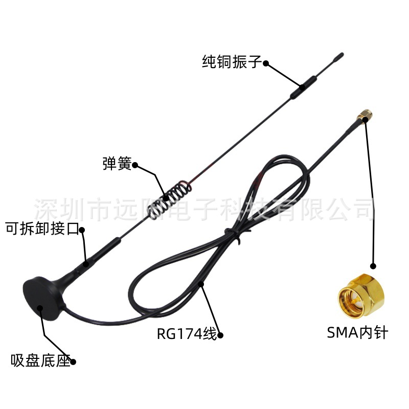 厂家直销3G/4GLTEwifi 小吸盘高增益路由器无线模块天线工厂加工