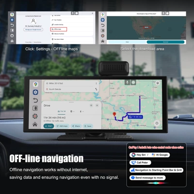 11.4inch Dashcam with Front and Simsiz CarPlay və Android Auto