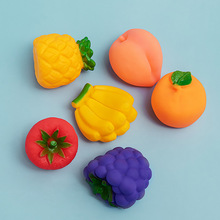 搪胶水果宝宝过家家小动物仿真水果浴室洗澡戏水玩具哄孩子