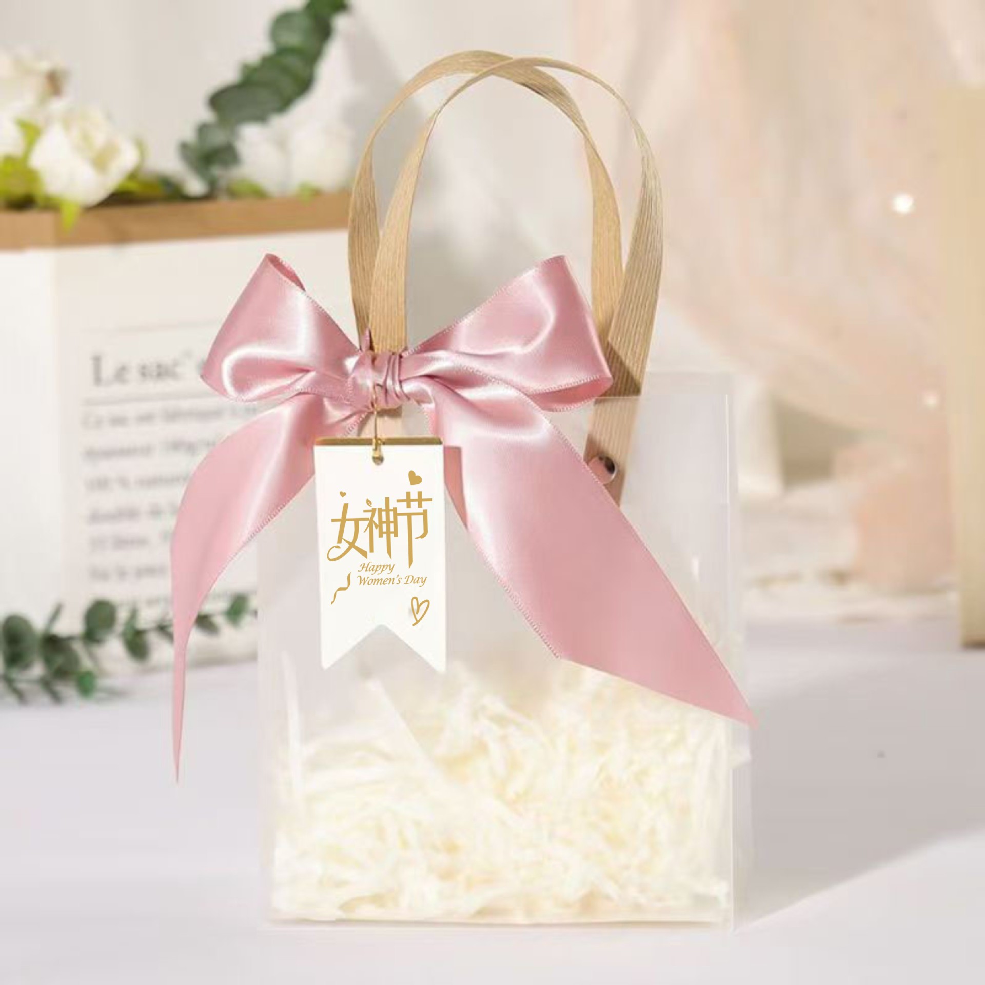 38 Bolsa de regalo, recuerdo transparente, caja de embalaje de regalo de dama de honor premium, PVC de cumpleaños para niños