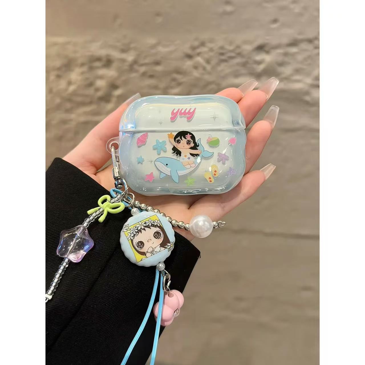 Чехол для наушников с шумоподавлением Whale-eye girl, совместимый с AirPods Pro 3, Apple Pro/Pro 2-го поколения, а также с новыми 4 наушниками 1/2-го поколения.