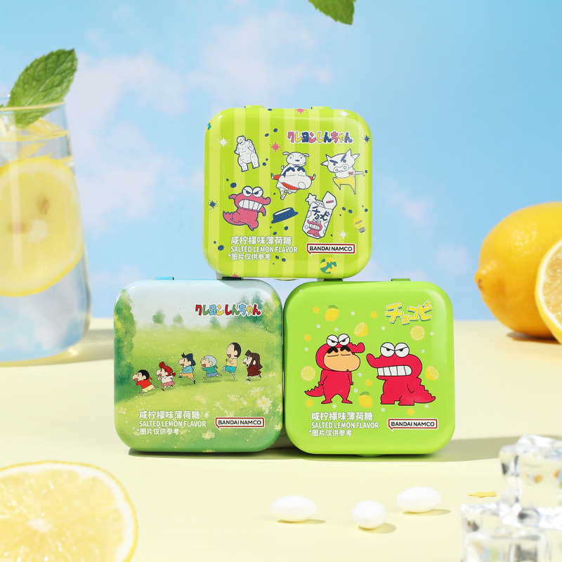 冰力克蜡笔小新无糖薄荷糖口气清新持久糖果口香零食含片15g