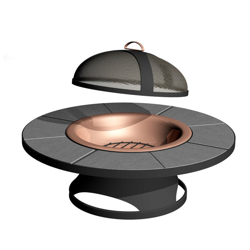 铁艺火盆炉冬天取暖柴火盆炭火炉 户外室内庭院木炭烧烤烧烤架