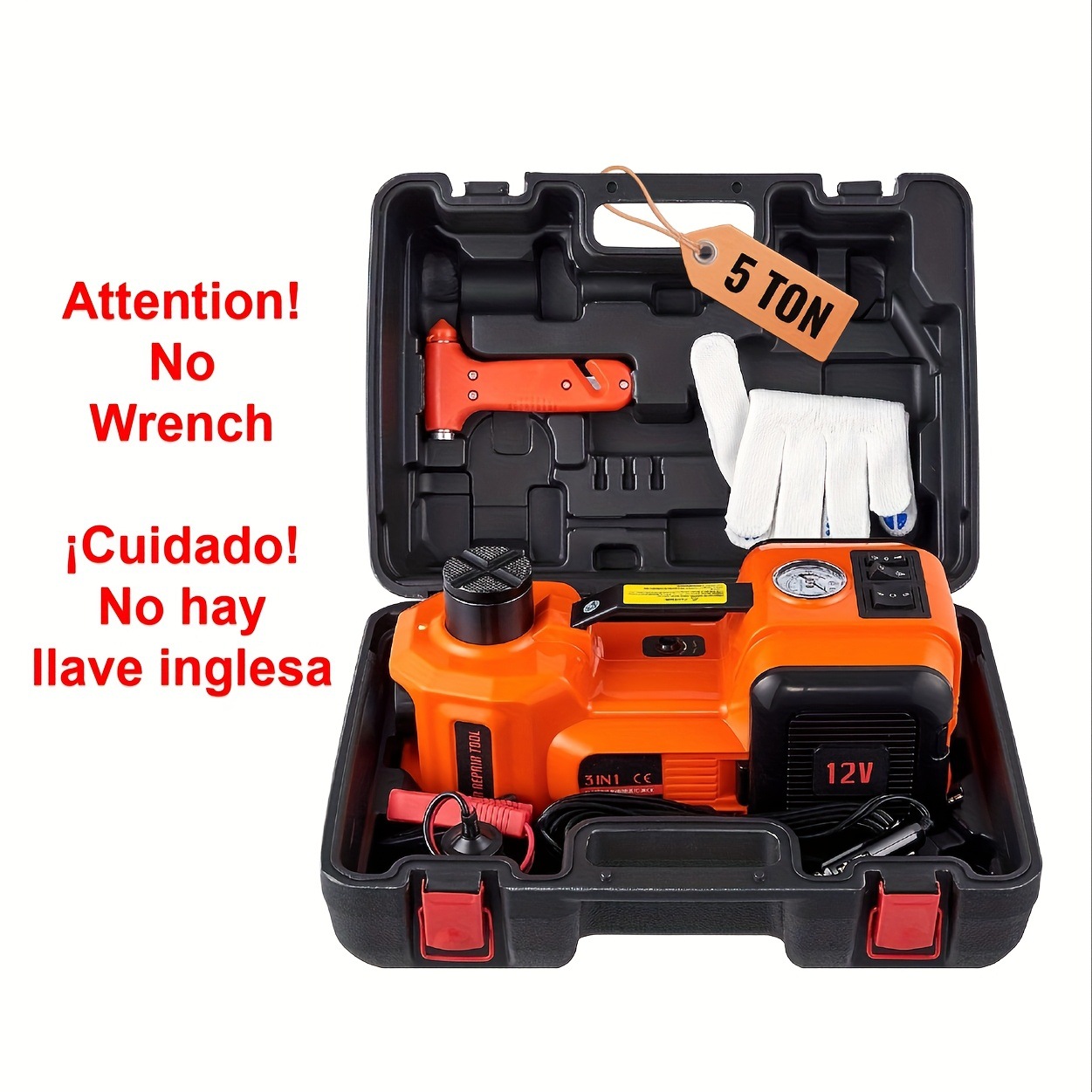 Gato hidráulico para automóvil de 5 toneladas, gato eléctrico para automóvil de 5 toneladas/11023