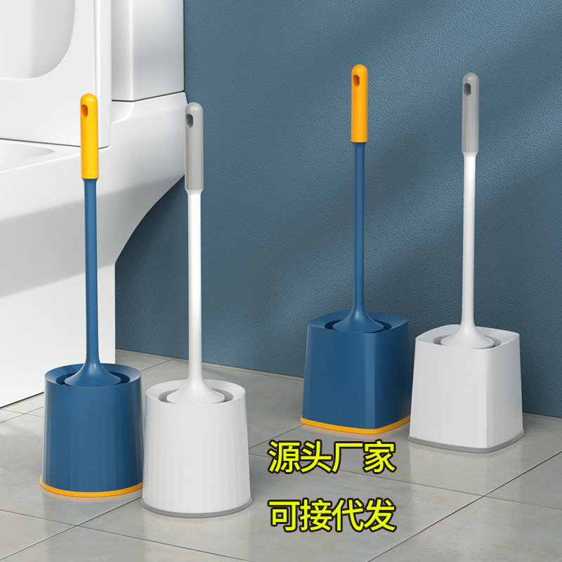 Wall-Mounted Toilet Brush for Home Bathroom, No-Drill Toilet Brush with Long Handle, Wall-Mounted Cleaning Brush Set, Self-Cleaning Wall-Mounted Toilet Brush for Home Bathroom, No-Drill Toilet Brush with Long Handle, Wall-Mounted Cleaning Brush Set, Self-Cleaning