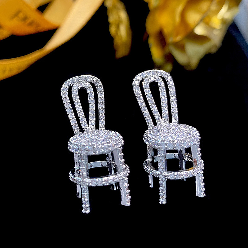 1 Pair Modern Style Cartoon Inlay Copper Zircon Ear Studs display picture 4