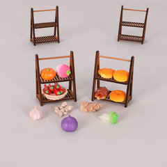 Dollhouse人形屋シミュレーション二重木枠ミニミニチュア食パン棚シーンOB1モデル置物