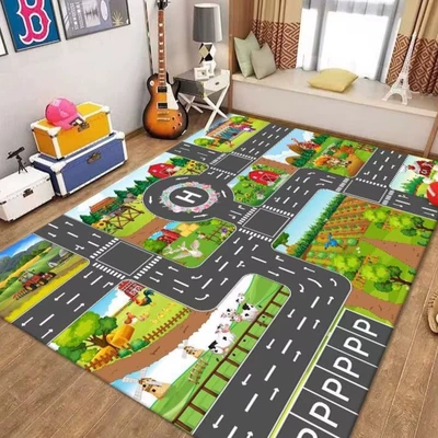 Education, Living Room Floor Mat, Stain-Resistant, Avtomobil döşəmə paspasları - parking-lot-mat-32-80120cm-crystal-velvet