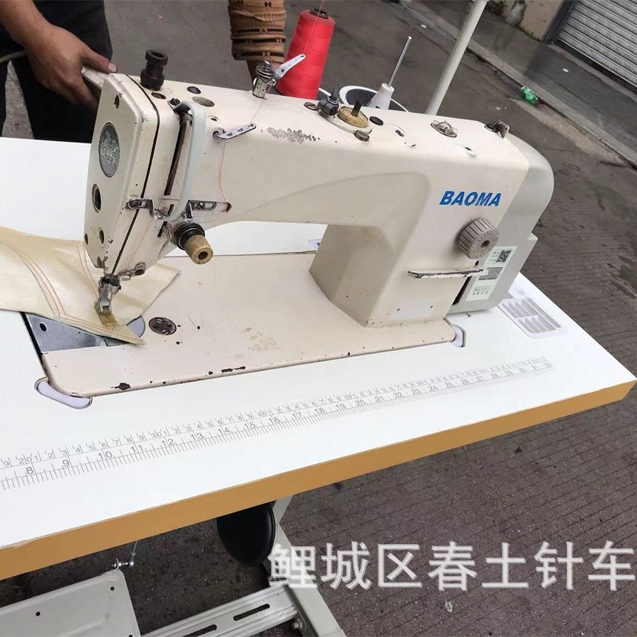 批发二手台式工业直驱缝纫机xx牌158B中厚料服装/皮衣/皮套针车