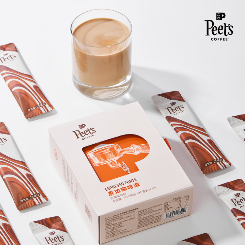 【新品】Peets皮爷意浓咖啡液浓郁巧克力坚果风味口感醇厚多盒装