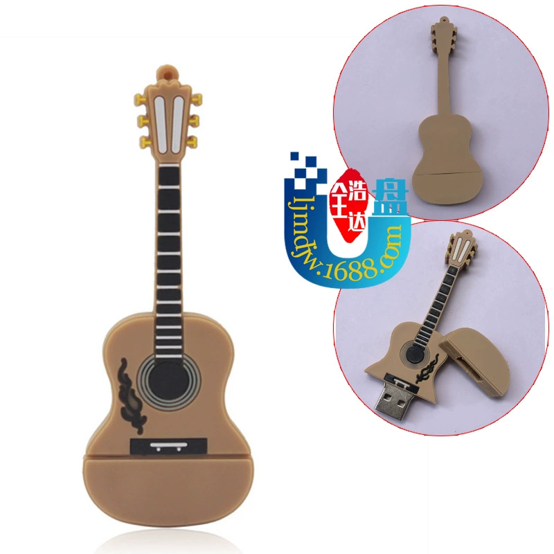 Картинка USB-флешка, музыкальные инструменты, электронная скрипка ПВХ, гитара, микрофон, классическое пианино, 64Гб, подарок на день рождения