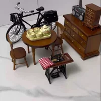 Мини-мебель diy миниатюрная игра ретро девятисетки кукольный домик сцена аксессуар модель материала ремесла