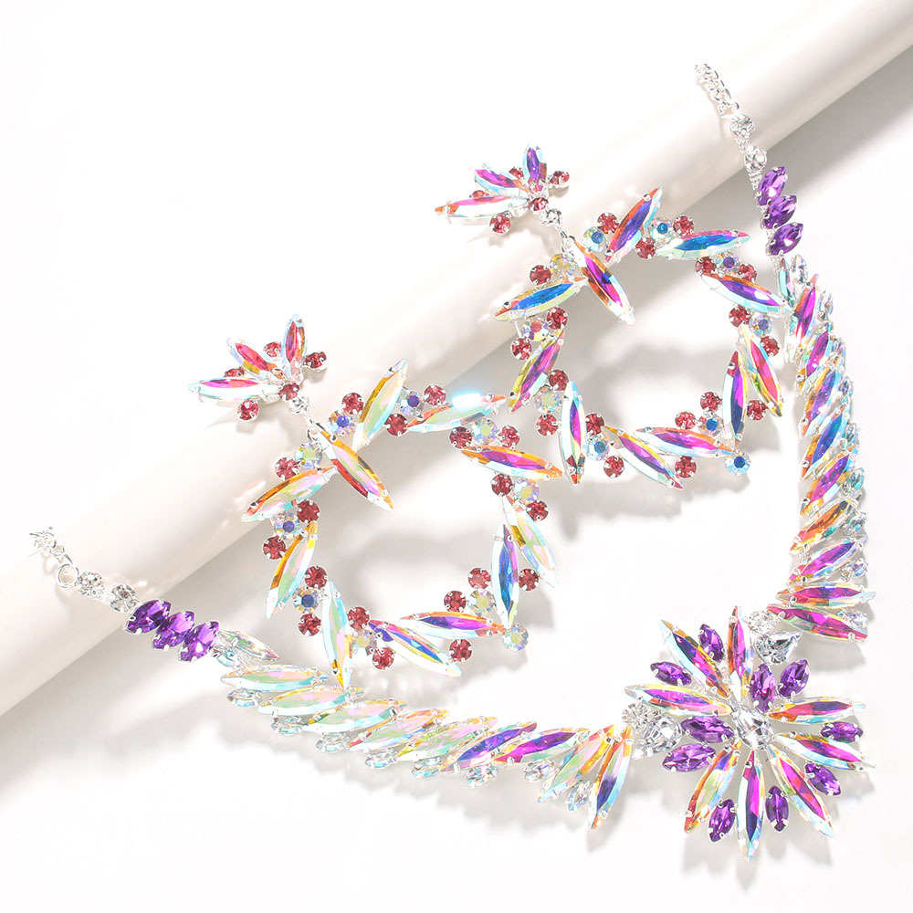 Cross-Border moda rhinestone collar traje europeo y americano sexy moda exagerada diamante completo joyería traje pasarela accesorios para mujeres