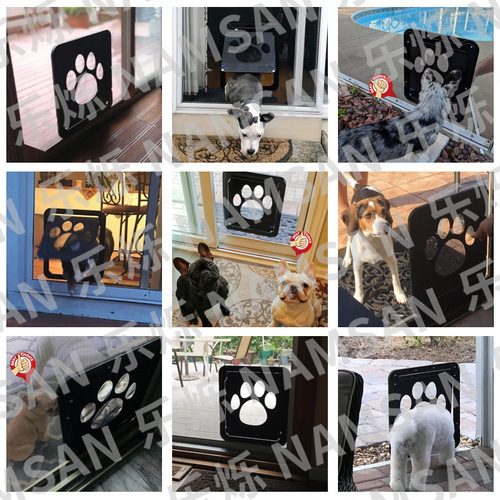 Pet supplies dog paw print door anti-bite for medium and large dogs dog screen door cat and dog door factory direct sales wholesale