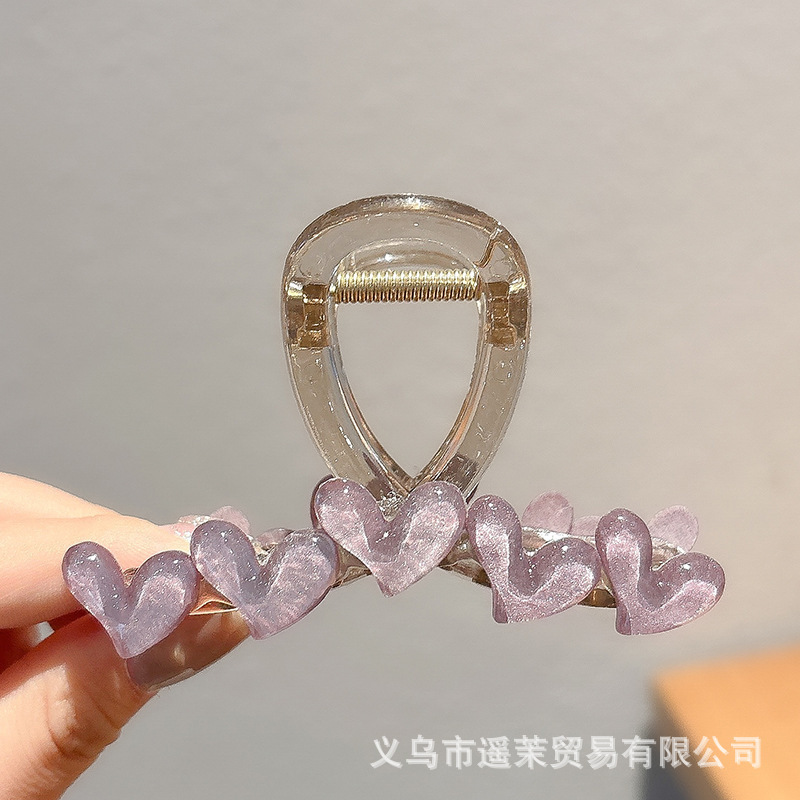 咖色磨砂抓夹女2025年新款发夹后脑勺大号发量多鲨鱼夹子发卡头饰|undefined