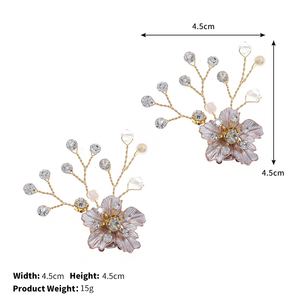 European And American Bridal Wedding Shoes Decoration Women's High Heels Shoe Buckle Shoe Flower Alloy Flower Shoe Clip Bridal Pearl Shoe Buckle