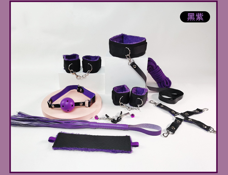 SM Bondage Set 10-Piece Webbing Plush Kit for Couples — detail image 25
