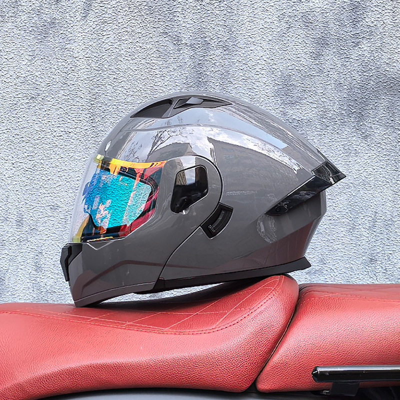 Orz 小型シェルヘルメット オープンフェイスヘルメット オートバイヘルメット オートバイ ダブルレンズ 男女兼用 オールシーズン オートバイ クルーザーヘルメット L|undefined
