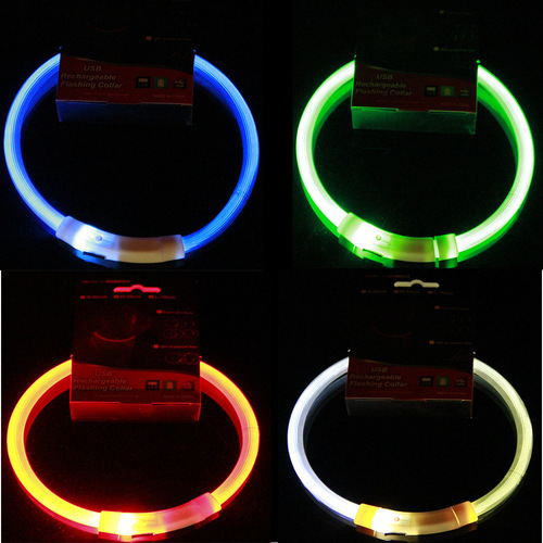 Pet Collar Dog Luminous Rechargeable Collar Cat Large Dog Outing Dog Collar Pet Supplies Factory Wholesale