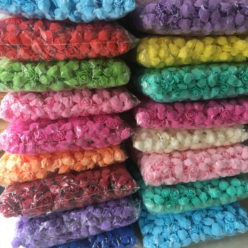 3.5cm пузырчатый цветок pe пузырчатый цветок цветок розы голова свадебная коробка конфет декоративные аксессуары имитация пены цветок искусственные цветы