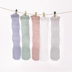 嬰幼兒蕾絲襪夏季網眼中長筒襪子寶寶過膝防蚊襪1歲薄款女童高筒