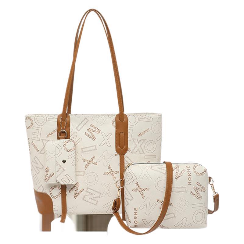 Bolso de mujer de comercio exterior 2025, nuevo tipo de bolso de hombro de moda retro, bolso de ocio de tres piezas, bolso de mujer, bolso de mano simple