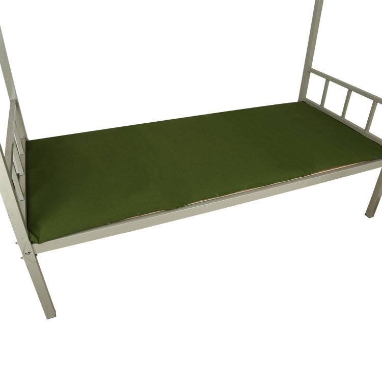 Labor Protection Mattress Student Dormitory Single Bedroom Construction Site Green Mattress Polyester Fiber Hard Cotton Mattress 0.9X2M