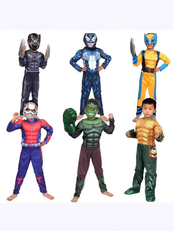 ハロウィン cos キャプテン アメリカ アイアンマン i スパイダーマン ハルク オプティマス プライム トール 子供用 筋肉コスチューム|undefined