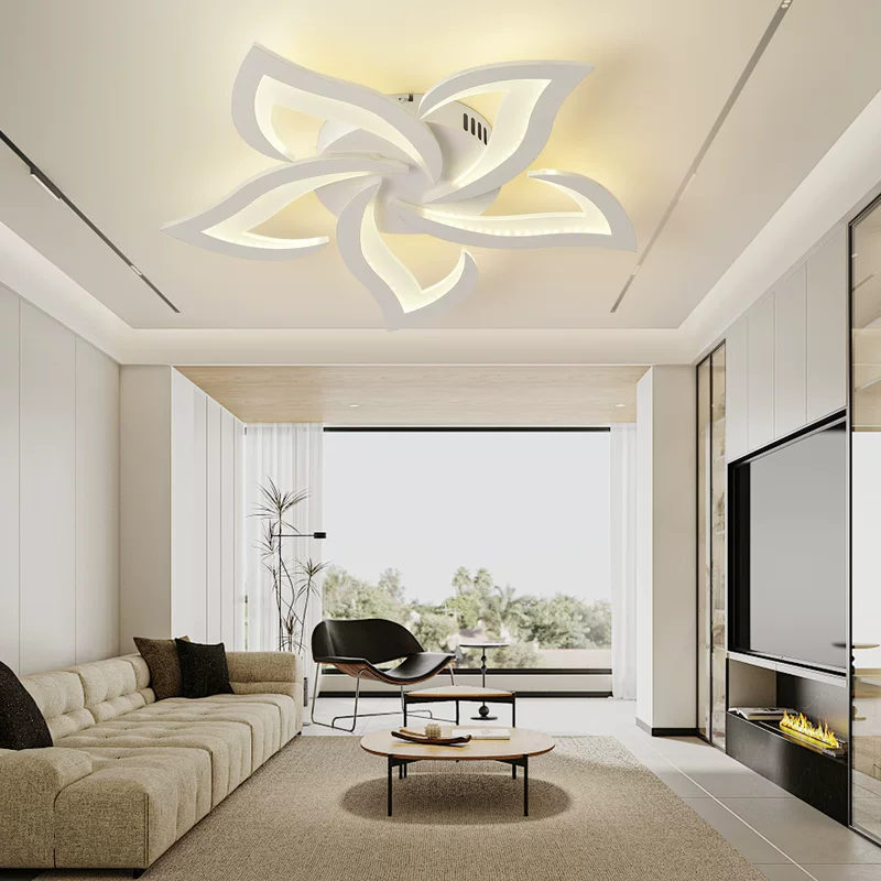 Modern and minimalistic LED creative ceiling light for living room, lights