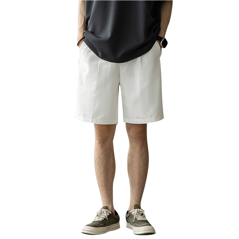 Lyocell Tencel Cotton Twill Texture Draped Straight Five-Point Pants Men's 2025 Summer Casual Business New Shorts