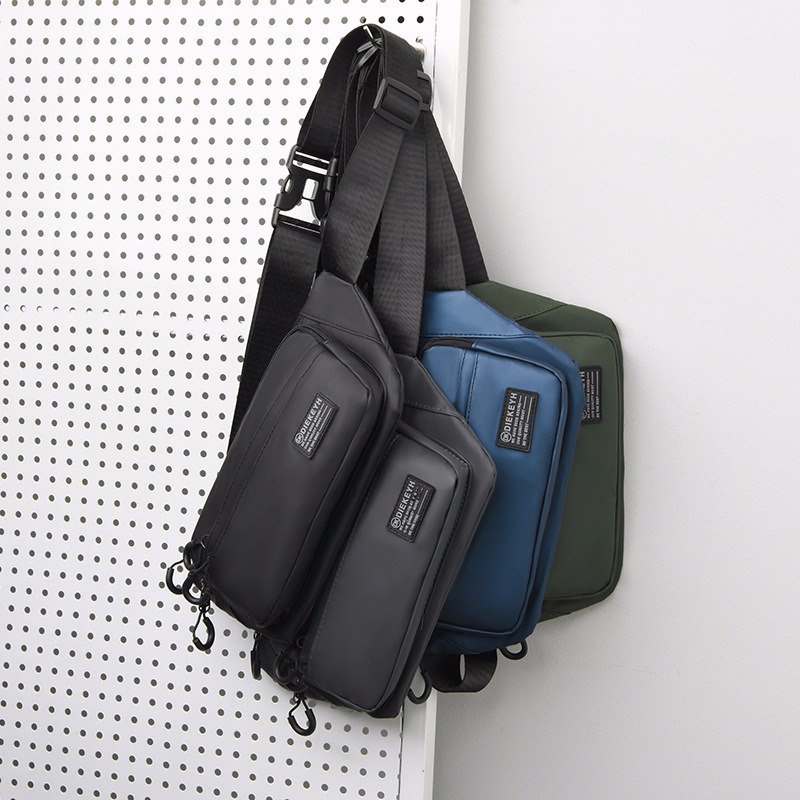 Nuevo bolso diagonal deportivo de riñonera impermeable bolso de pecho de tela Oxford portátil bolso de mensajero premium para hombre bolso de hombro de marca de moda