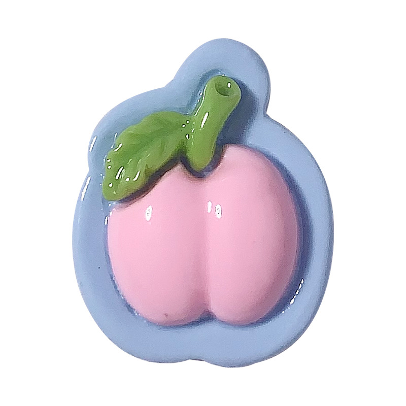 Nuevo sistema de color macarón manzana diy accesorios de resina pinzas de cabello accesorios de cabello caja de teléfono móvil botones de zapatos material de parche hecho a mano