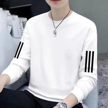 男士卫衣春秋新款圆领宽松绵无帽套头上衣青年长袖男款外套百搭