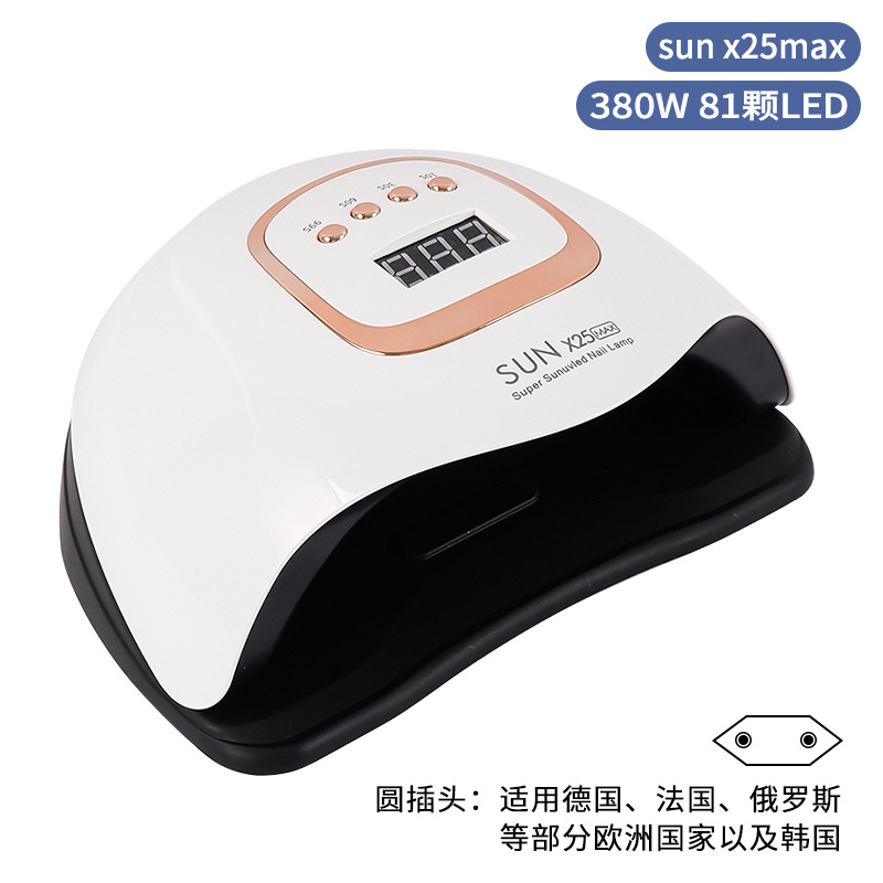 Lámpara de fototerapia de uñas de alta potencia, 81 cuentas de lámpara transfronterizas, lámpara para hornear uñas, pegamento de esmalte de uñas, no manos negras, máquina de fototerapia de secado rápido