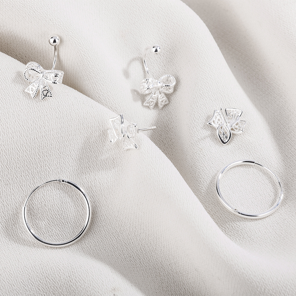 1g Weight 925 Sterling Silver Ear Needle Material Drop Earrings, Ear Studs Classification 1 Pair Quantity Daily Occasion 925 Sterling Silver Material Bow Knot Pattern All Seasons Season Women's Gender Plating Design Elegant, Simple Style Style 1 Pair 925 Sterling Silver 925 Sterling Silver Earrings Bow Knot Drop Earrings Ear Studs 15