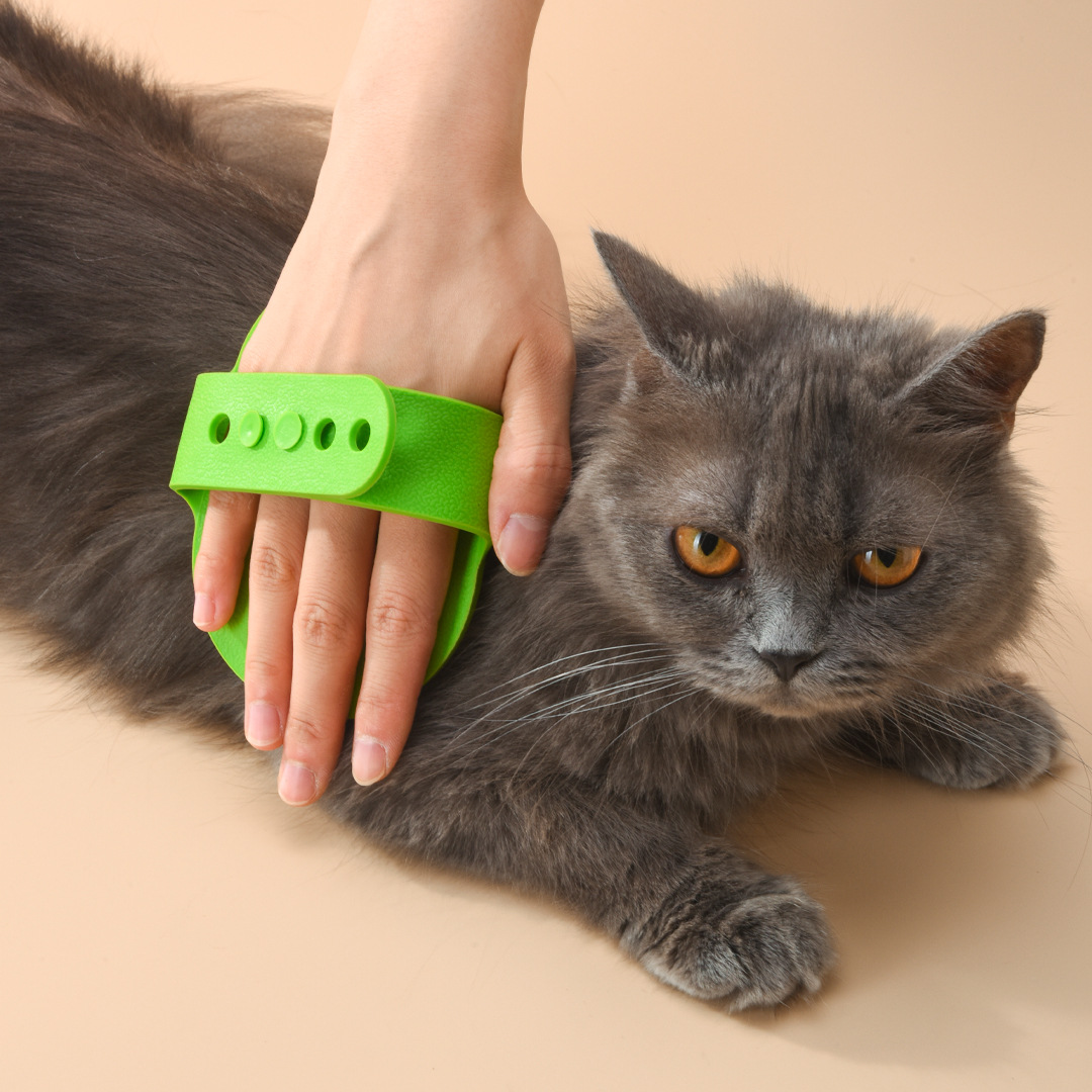 Meianju Masaje de baño de mascotas Peine de aguja Masaje de limpieza para perros y gatos de pelo flotante Baño universal Suministros para mascotas