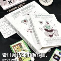 夏の薄巧A5とA4カード集硬紙ケース収納四宮格と九宮格小カード追星収納帳