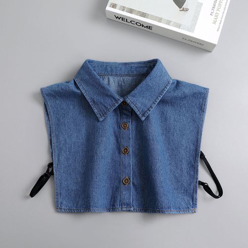 Fake collar men and women spring and autumn Korean denim shirt fake collar decorative sweater fake shirt collar point collar
