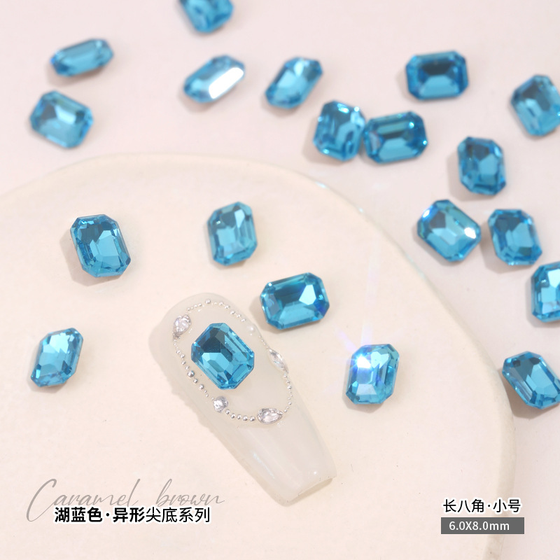 긴 팔각형 6x8mm 싱글