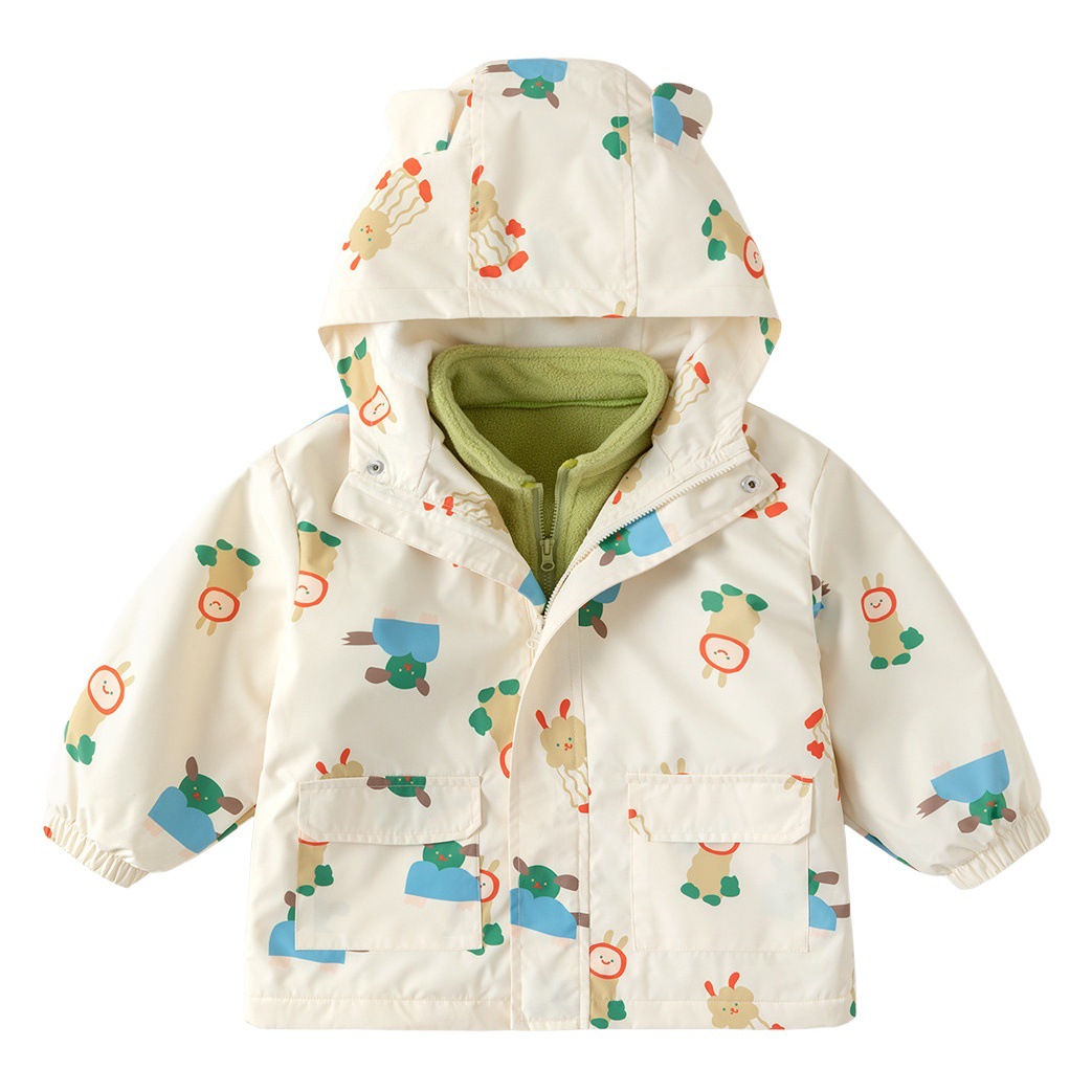 [Camping Wind] Traje para niños Otoño bebé al aire libre Traje de dos piezas Otoño Abrigo para niños Chaqueta Ropa para niñas