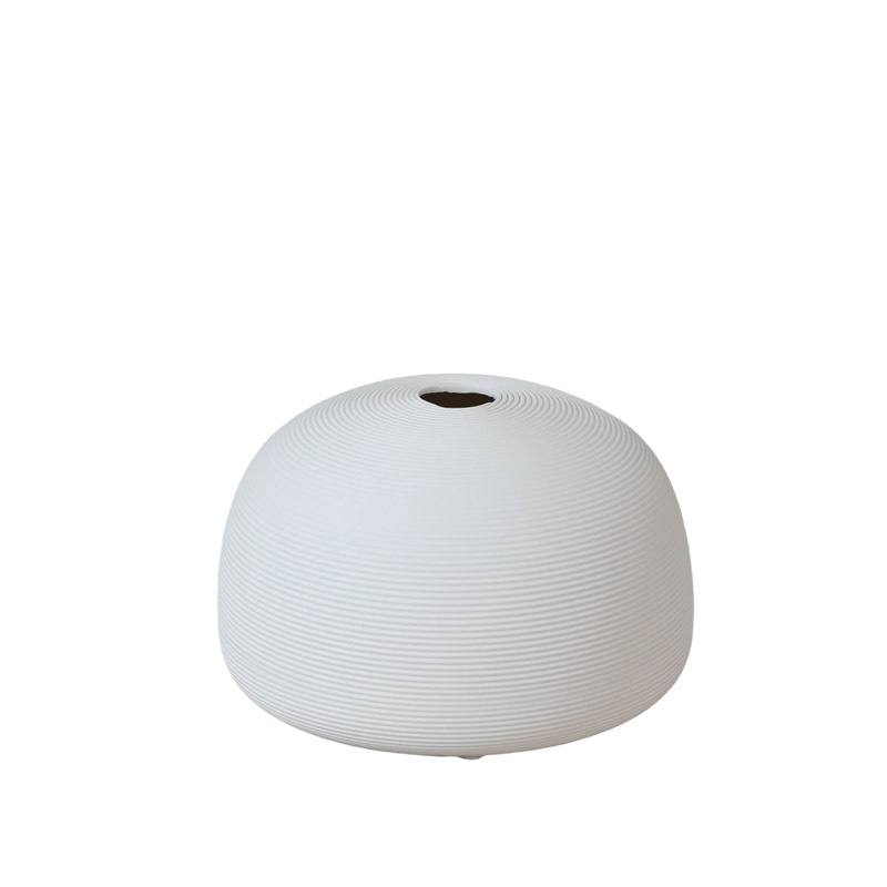 Nórdico creativo boca pequeña cerámica flor seca florero simple sala de estar arreglo de flores secas casa adornos de decoración blanca