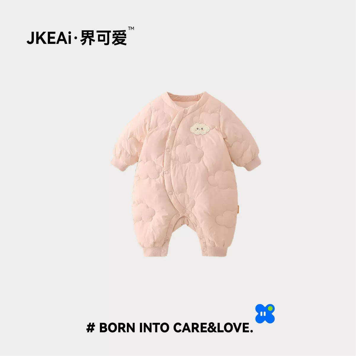 婴儿a类轻薄羽绒服连体衣秋冬季衣服男女宝宝保暖新生儿外出哈衣