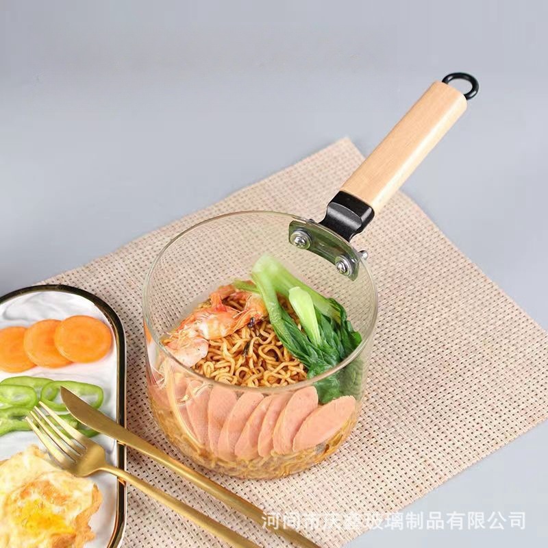 Borosilicato solo Bing vidrio estofado olla eléctrica de cerámica estufa de calefacción fideos instantáneos sopa olla hogar transparente resistente a altas temperaturas olla caliente