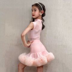 梵蒂恺拉丁舞服女童2025夏季新款感少儿练功服儿童演出服套装