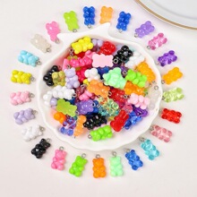 小熊树脂吊坠钥匙扣挂件diy饰品配件耳环手链配件头饰项链挂件