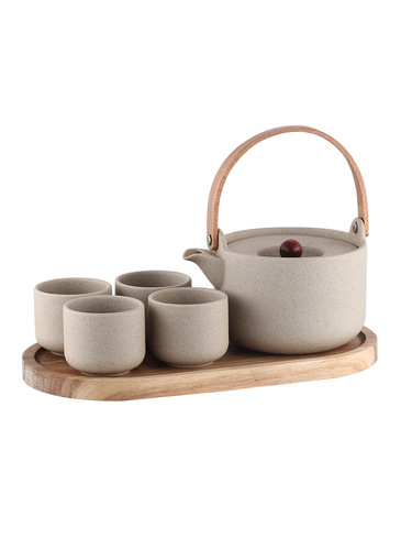 BB4C wholesale simple cold kettle household health ceramic teapot hot water boiling water high temperature resistant cold kettle cup