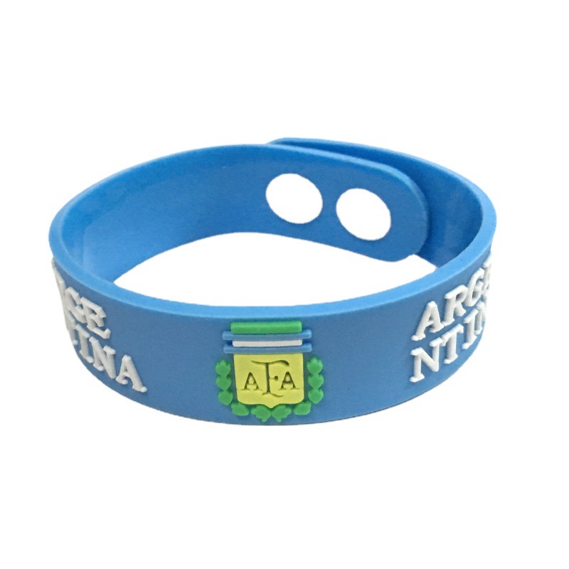 Pulseras de PVC con el Emblema de la Copa Mundial de Francia, España, Portugal, Bélgica y Países Bajos, Pulseras de Goma Suave para Aficionados